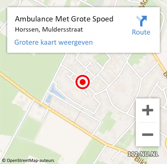 Locatie op kaart van de 112 melding: Ambulance Met Grote Spoed Naar Horssen, Muldersstraat op 1 juli 2018 21:29