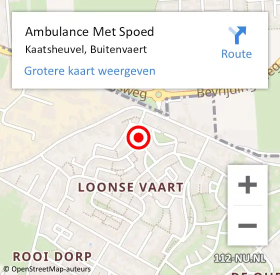 Locatie op kaart van de 112 melding: Ambulance Met Spoed Naar Kaatsheuvel, Buitenvaert op 3 juli 2018 05:42