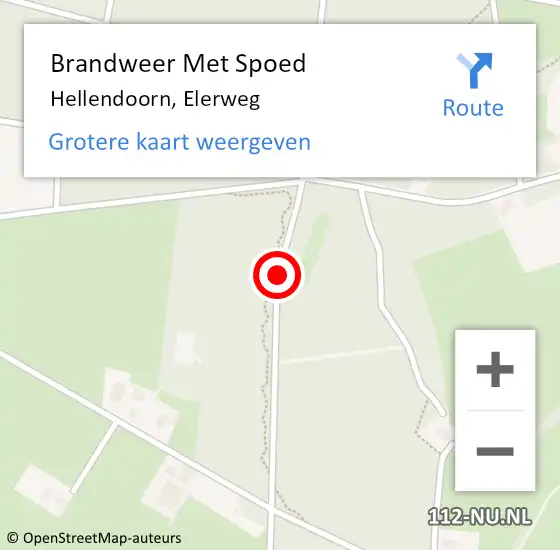 Locatie op kaart van de 112 melding: Brandweer Met Spoed Naar Hellendoorn, Elerweg op 3 juli 2018 09:58