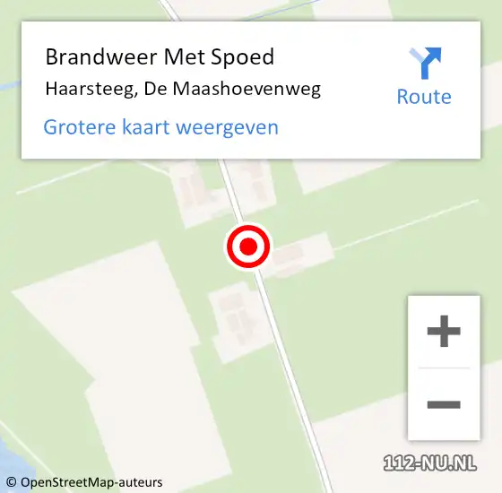 Locatie op kaart van de 112 melding: Brandweer Met Spoed Naar Haarsteeg, De Maashoevenweg op 3 juli 2018 17:43