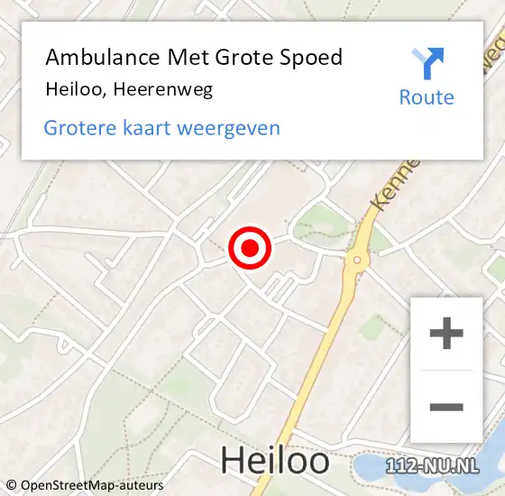Locatie op kaart van de 112 melding: Ambulance Met Grote Spoed Naar Heiloo, Heerenweg op 3 juli 2018 20:55