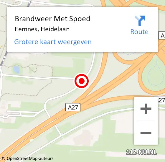 Locatie op kaart van de 112 melding: Brandweer Met Spoed Naar Eemnes, Heidelaan op 5 juli 2018 13:25
