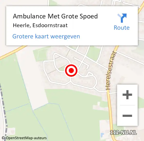 Locatie op kaart van de 112 melding: Ambulance Met Grote Spoed Naar Heerle, Esdoornstraat op 6 juli 2018 09:00