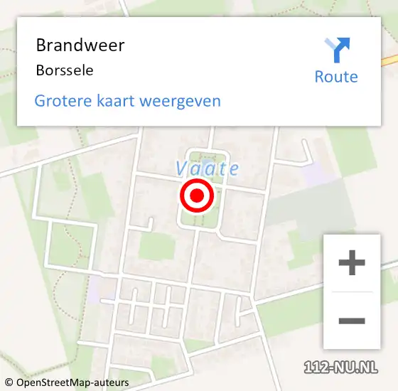 Locatie op kaart van de 112 melding: Brandweer Borssele op 7 juli 2018 11:25