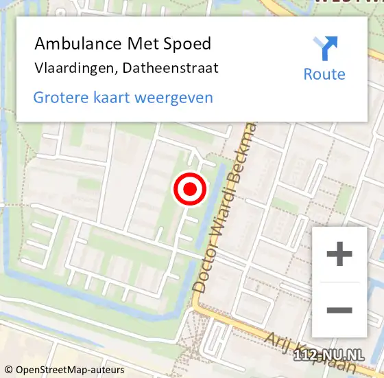 Locatie op kaart van de 112 melding: Ambulance Met Spoed Naar Vlaardingen, Datheenstraat op 7 juli 2018 11:29