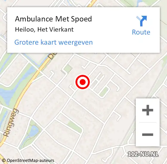 Locatie op kaart van de 112 melding: Ambulance Met Spoed Naar Heiloo, Het Vierkant op 7 juli 2018 17:31