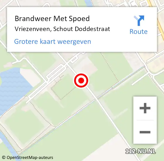 Locatie op kaart van de 112 melding: Brandweer Met Spoed Naar Vriezenveen, Schout Doddestraat op 8 juli 2018 20:27