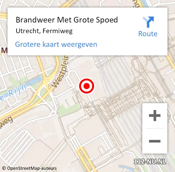 Locatie op kaart van de 112 melding: Brandweer Met Grote Spoed Naar Utrecht, Daalseplein op 9 juli 2018 12:08