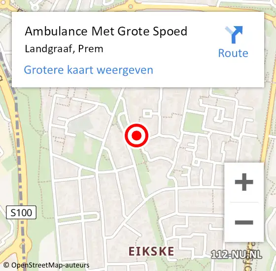 Locatie op kaart van de 112 melding: Ambulance Met Grote Spoed Naar Landgraaf, Prem op 24 september 2013 08:15