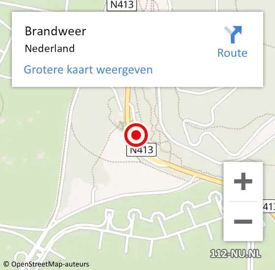 Locatie op kaart van de 112 melding: Brandweer Nederland op 11 juli 2018 18:59