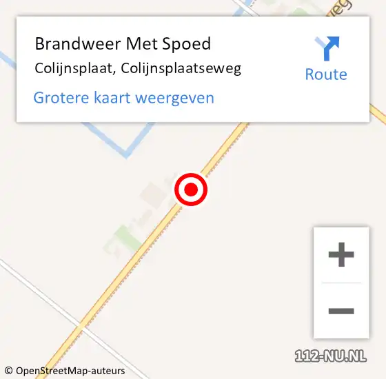 Locatie op kaart van de 112 melding: Brandweer Met Spoed Naar Colijnsplaat, Colijnsplaatseweg op 12 juli 2018 08:42