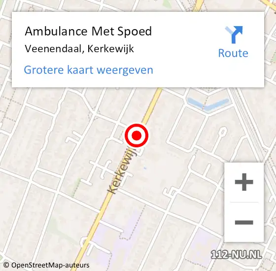 Locatie op kaart van de 112 melding: Ambulance Met Spoed Naar Veenendaal, Kerkewijk op 12 juli 2018 11:52