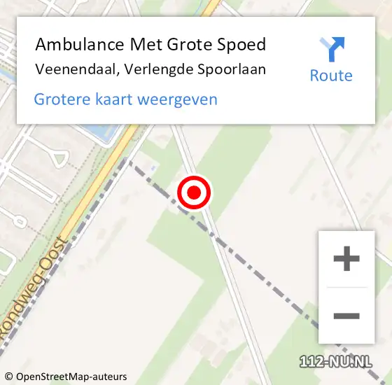 Locatie op kaart van de 112 melding: Ambulance Met Grote Spoed Naar Veenendaal, Verlengde Spoorlaan op 12 juli 2018 15:59