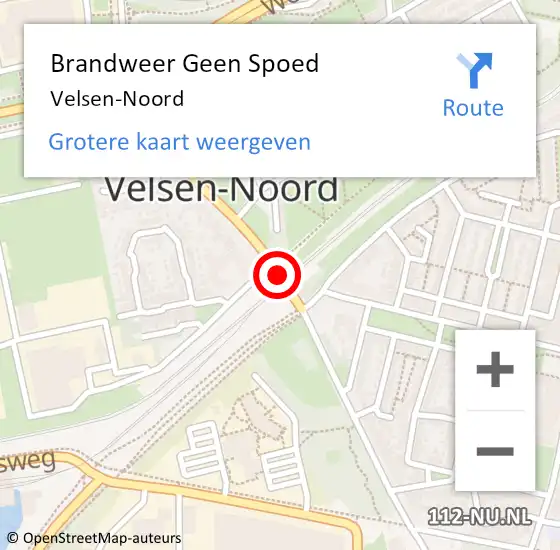 Locatie op kaart van de 112 melding: Brandweer Geen Spoed Naar Velsen-Noord op 13 juli 2018 12:33