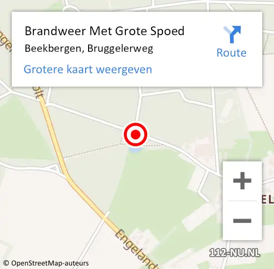 Locatie op kaart van de 112 melding: Brandweer Met Grote Spoed Naar Beekbergen, Bruggelerweg op 13 juli 2018 13:21
