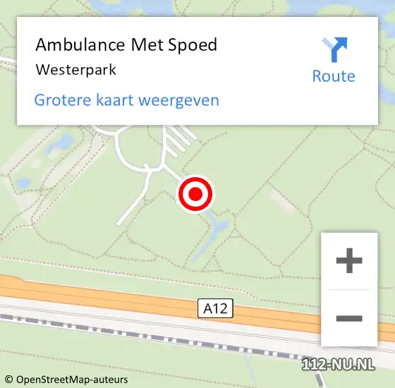 Locatie op kaart van de 112 melding: Ambulance Met Spoed Naar Westerpark op 13 juli 2018 16:28