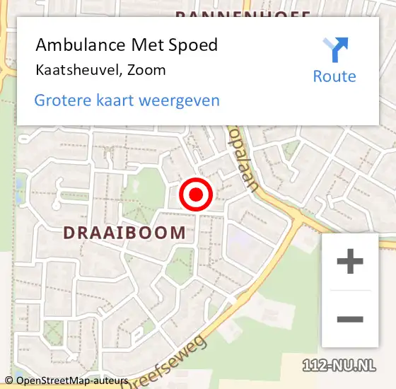 Locatie op kaart van de 112 melding: Ambulance Met Spoed Naar Kaatsheuvel, Zoom op 13 juli 2018 17:07