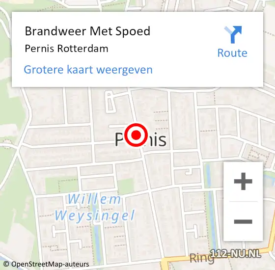 Locatie op kaart van de 112 melding: Brandweer Met Spoed Naar Pernis Rotterdam op 13 juli 2018 18:59