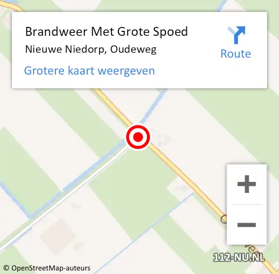 Locatie op kaart van de 112 melding: Brandweer Met Grote Spoed Naar Nieuwe Niedorp, Oudeweg op 15 juli 2018 03:41