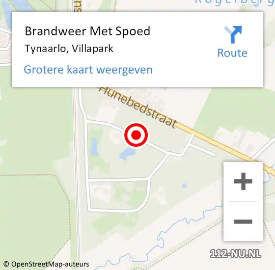 Locatie op kaart van de 112 melding: Brandweer Met Spoed Naar Tynaarlo, Villapark op 16 juli 2018 17:07