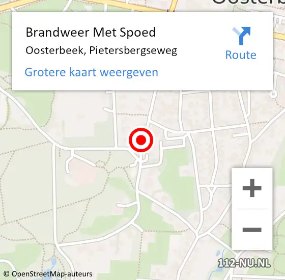 Locatie op kaart van de 112 melding: Brandweer Met Spoed Naar Oosterbeek, Pietersbergseweg op 16 juli 2018 17:50
