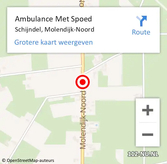 Locatie op kaart van de 112 melding: Ambulance Met Spoed Naar Schijndel, Molendijk-Noord op 17 juli 2018 04:13