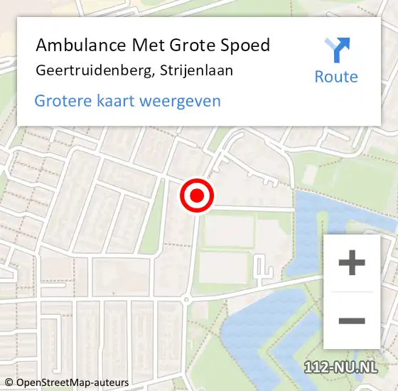 Locatie op kaart van de 112 melding: Ambulance Met Grote Spoed Naar Geertruidenberg, Strijenlaan op 18 juli 2018 00:46