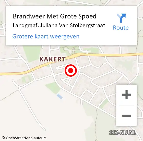 Locatie op kaart van de 112 melding: Brandweer Met Grote Spoed Naar Landgraaf, Juliana Van Stolbergstraat op 18 juli 2018 09:52