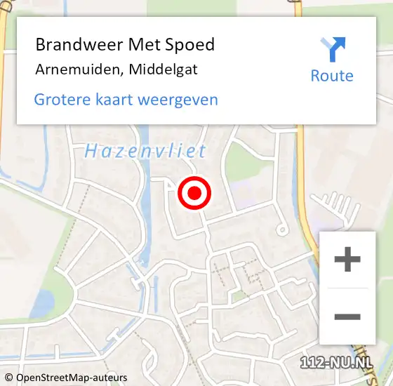 Locatie op kaart van de 112 melding: Brandweer Met Spoed Naar Arnemuiden, Middelgat op 19 juli 2018 08:00