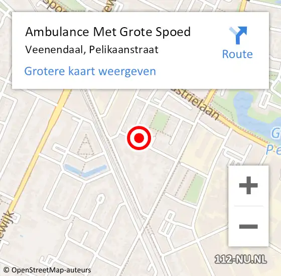 Locatie op kaart van de 112 melding: Ambulance Met Grote Spoed Naar Veenendaal, Pelikaanstraat op 22 juli 2018 03:45