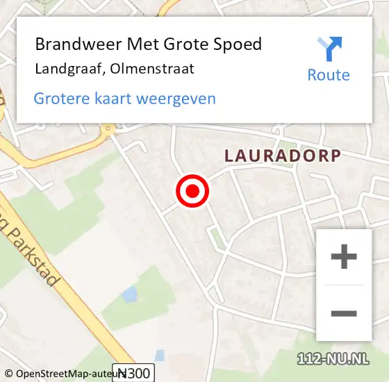 Locatie op kaart van de 112 melding: Brandweer Met Grote Spoed Naar Landgraaf, Olmenstraat op 22 juli 2018 04:13