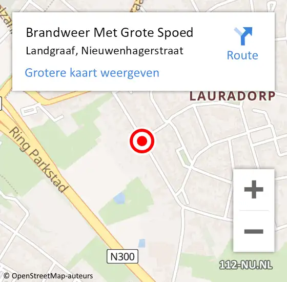Locatie op kaart van de 112 melding: Brandweer Met Grote Spoed Naar Landgraaf, Nieuwenhagerstraat op 22 juli 2018 04:27