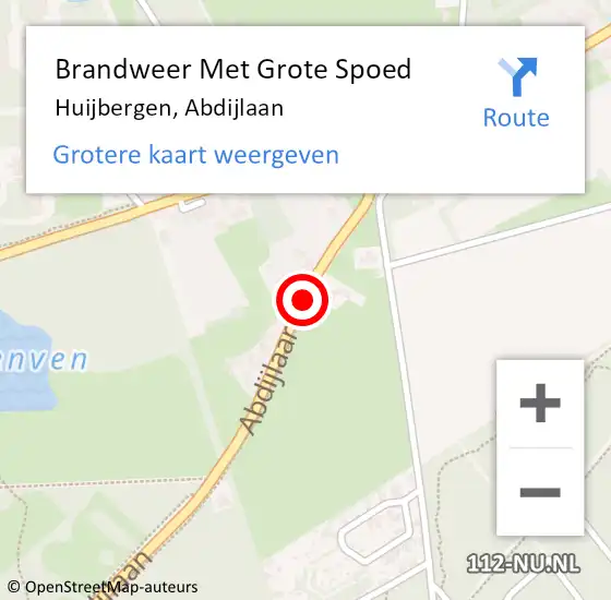Locatie op kaart van de 112 melding: Brandweer Met Grote Spoed Naar Huijbergen, Abdijlaan op 22 juli 2018 15:38