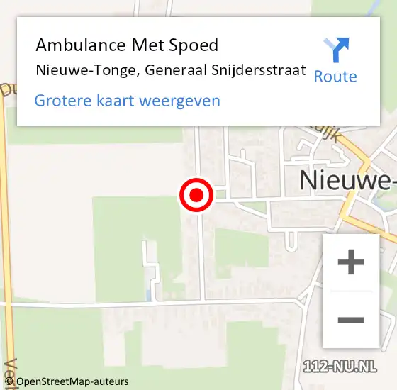 Locatie op kaart van de 112 melding: Ambulance Met Spoed Naar Nieuwe-Tonge, Generaal Snijdersstraat op 23 juli 2018 17:02