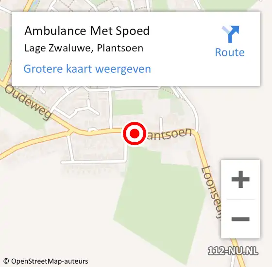 Locatie op kaart van de 112 melding: Ambulance Met Spoed Naar Lage Zwaluwe, Plantsoen op 24 juli 2018 12:19