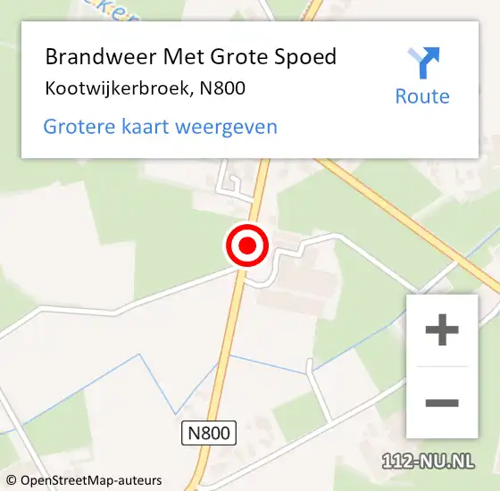 Locatie op kaart van de 112 melding: Brandweer Met Grote Spoed Naar Kootwijkerbroek, N800 op 24 juli 2018 16:59