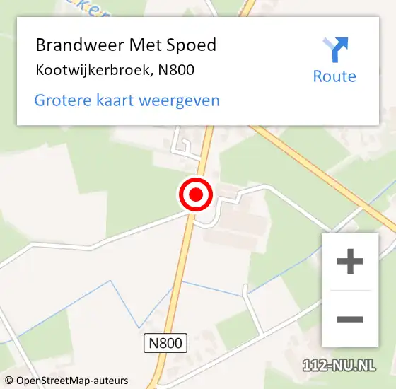 Locatie op kaart van de 112 melding: Brandweer Met Spoed Naar Kootwijkerbroek, N800 op 24 juli 2018 20:57
