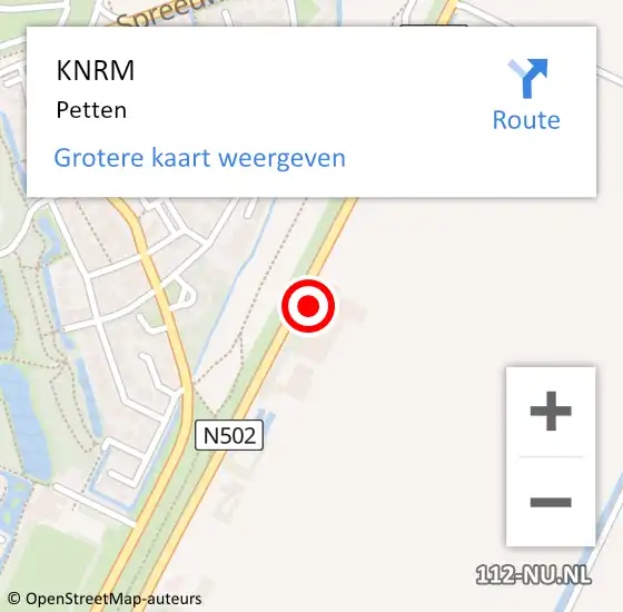 Locatie op kaart van de 112 melding: KNRM Petten op 27 juli 2018 20:54