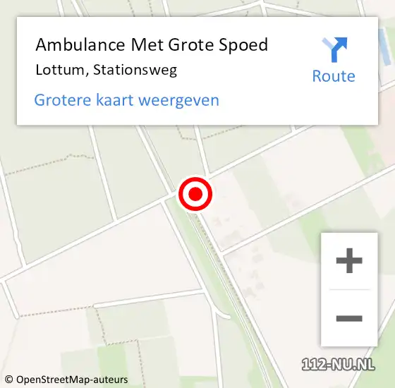 Locatie op kaart van de 112 melding: Ambulance Met Grote Spoed Naar Lottum, Stationsweg op 4 maart 2014 12:14