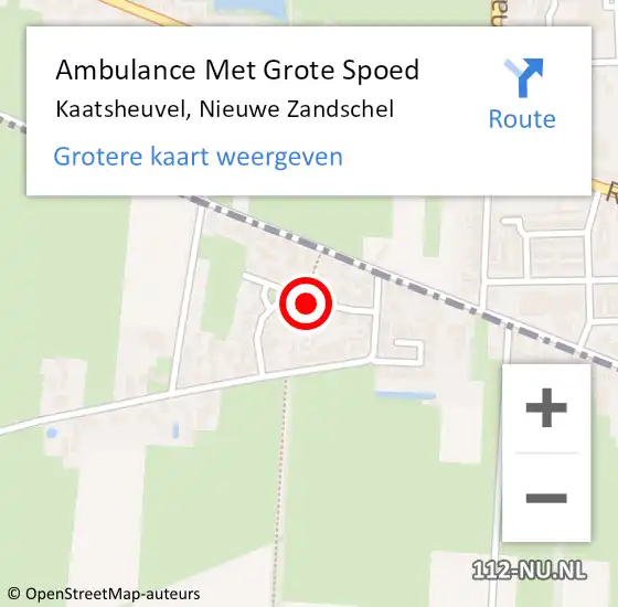 Locatie op kaart van de 112 melding: Ambulance Met Grote Spoed Naar Kaatsheuvel, Nieuwe Zandschel op 29 juli 2018 10:31