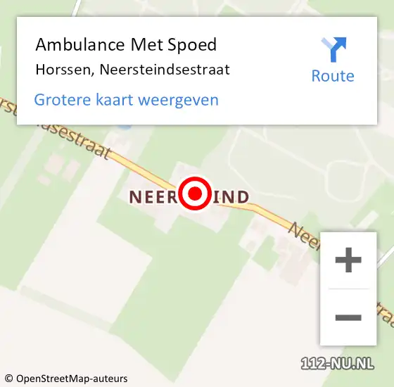 Locatie op kaart van de 112 melding: Ambulance Met Spoed Naar Horssen, Neersteindsestraat op 30 juli 2018 08:13