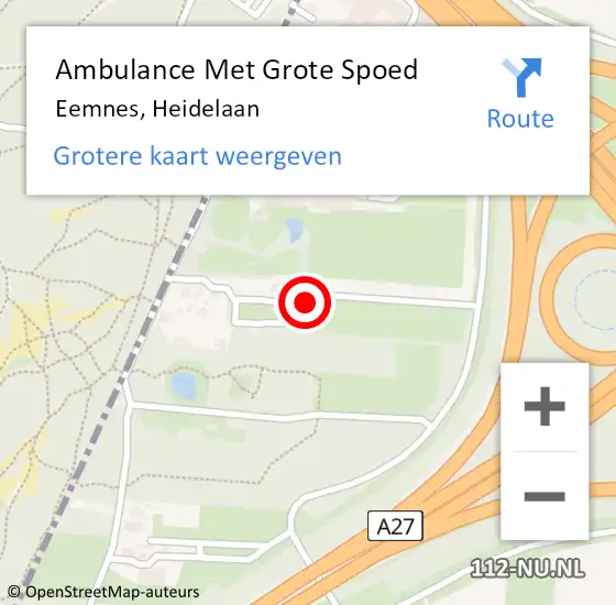 Locatie op kaart van de 112 melding: Ambulance Met Grote Spoed Naar Eemnes, Heidelaan op 30 juli 2018 12:54