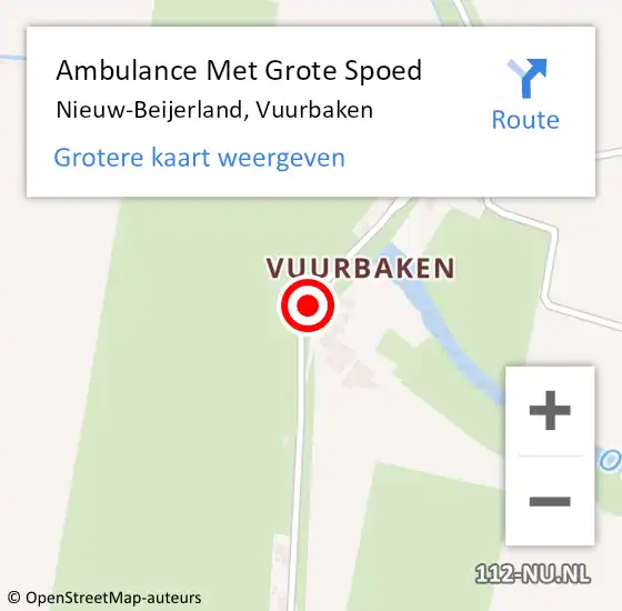 Locatie op kaart van de 112 melding: Ambulance Met Grote Spoed Naar Nieuw-Beijerland, Vuurbaken op 31 juli 2018 14:55