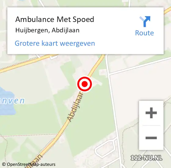 Locatie op kaart van de 112 melding: Ambulance Met Spoed Naar Huijbergen, Abdijlaan op 4 augustus 2018 12:42