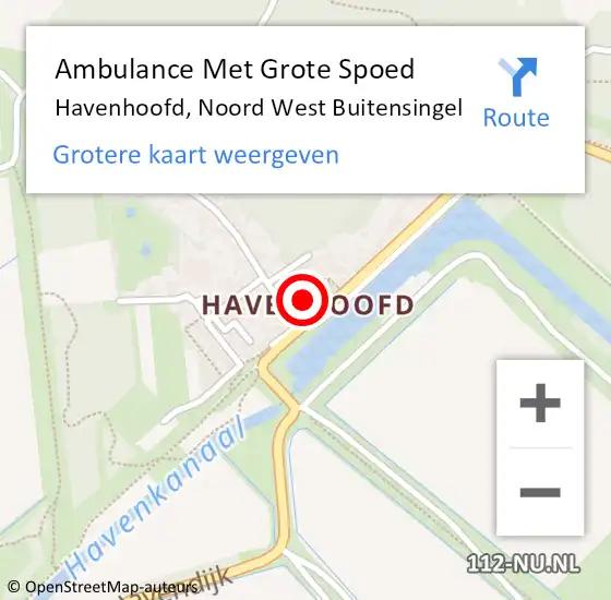 Locatie op kaart van de 112 melding: Ambulance Met Grote Spoed Naar Havenhoofd, Zuid-Hollandlaan op 4 augustus 2018 17:28