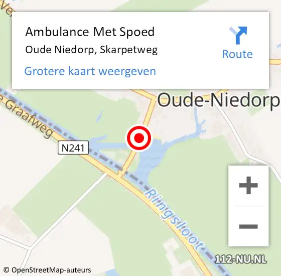Locatie op kaart van de 112 melding: Ambulance Met Spoed Naar Oude Niedorp, Skarpetweg op 6 augustus 2018 20:49