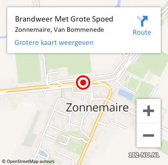 Locatie op kaart van de 112 melding: Brandweer Met Grote Spoed Naar Zonnemaire, Van Bommenede op 8 augustus 2018 00:13