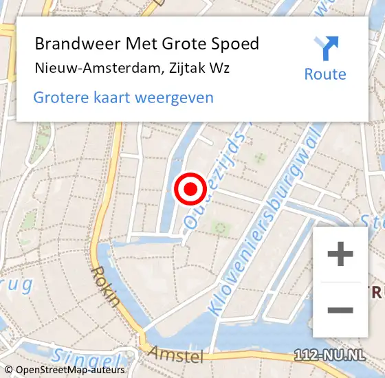 Locatie op kaart van de 112 melding: Brandweer Met Grote Spoed Naar Amsterdam, Polonceau-Kade op 11 augustus 2018 04:54