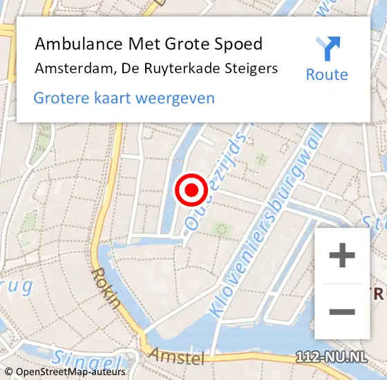 Locatie op kaart van de 112 melding: Ambulance Met Grote Spoed Naar Amsterdam, Polonceau-kade op 11 augustus 2018 04:54