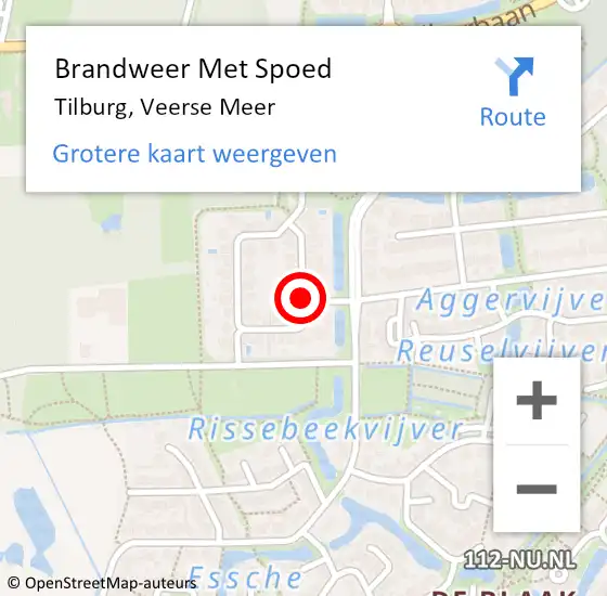 Locatie op kaart van de 112 melding: Brandweer Met Spoed Naar Tilburg, Veerse Meer op 17 augustus 2018 14:19